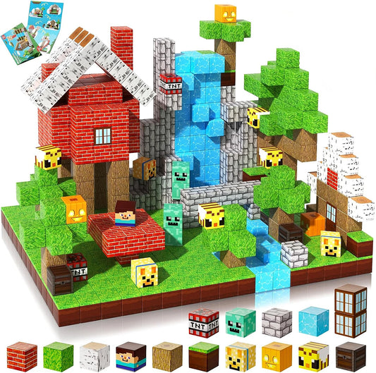 Blocs Magnétiques Enfant – Construction STEM Mine World