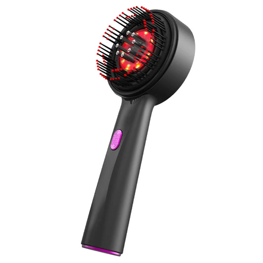 Brosse de Massage Cuir Chevelu – Lumière Rouge & Relaxation