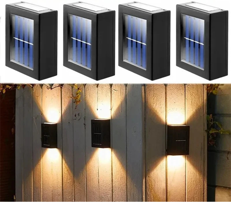 Applique Murale Solaire Extérieure – Éclairage Haut & Bas Étanche