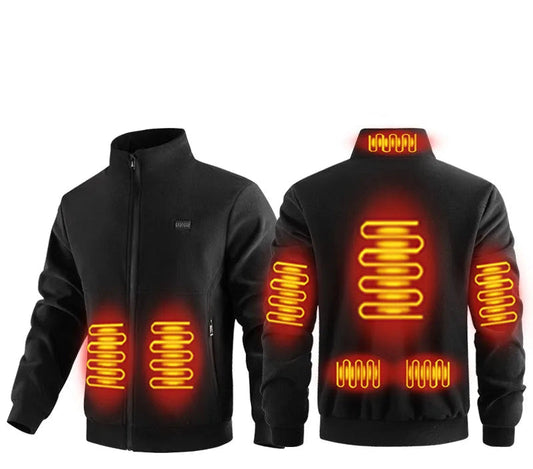 Veste Chauffante Électrique Polaire – 8 Zones Chauffantes