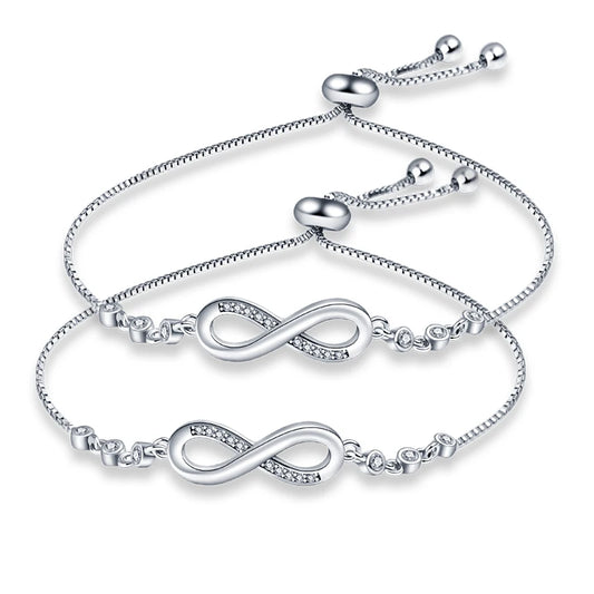 Bracelet infini élégant en argent