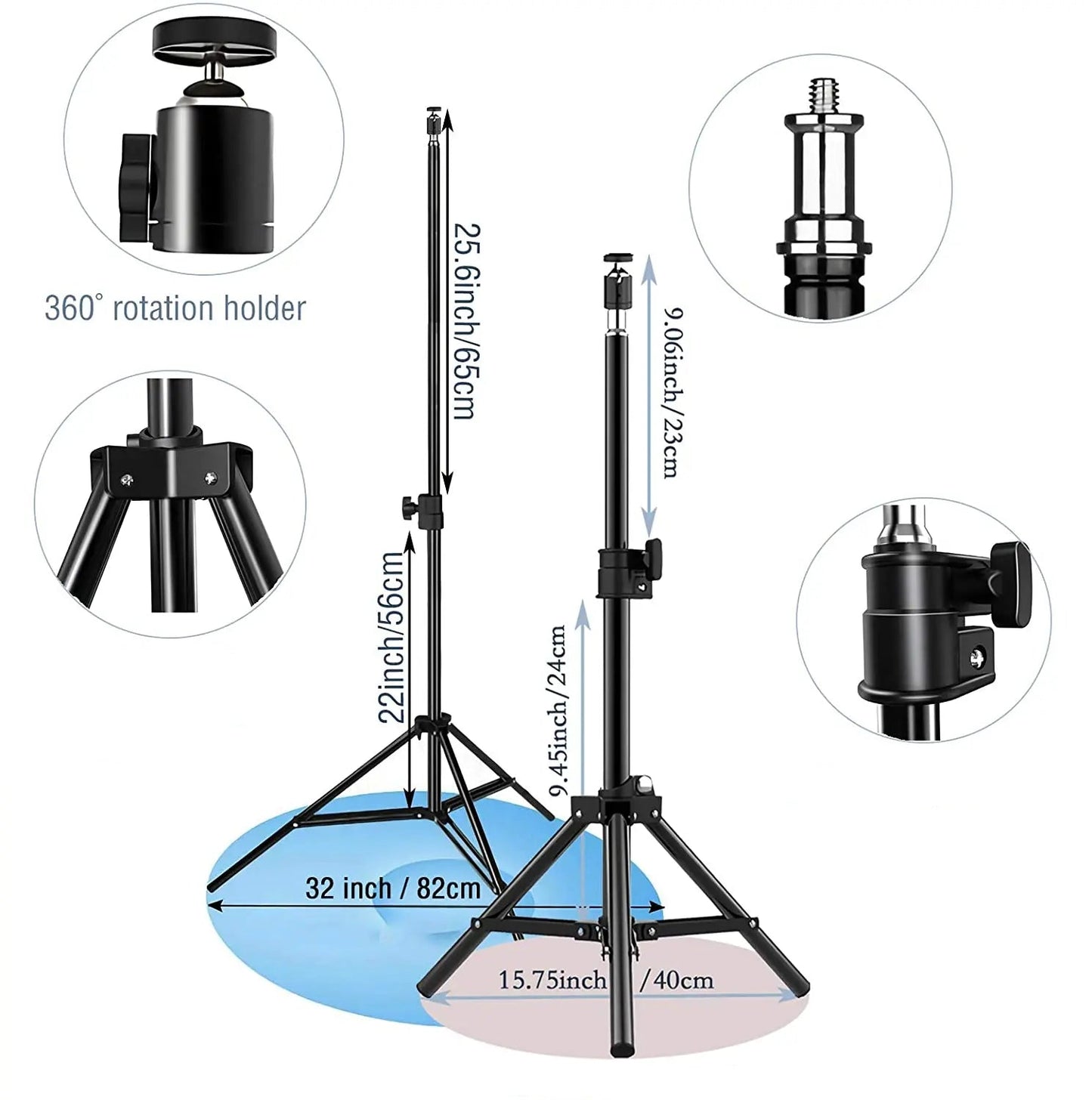 Anneau LED Selfie avec Trépied – Vidéo & Streaming