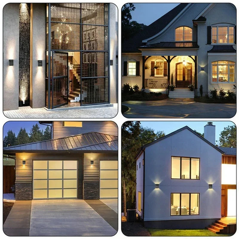 Applique Murale Solaire Extérieure – Éclairage Haut & Bas Étanche